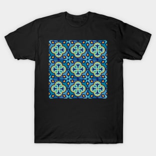 Moroccan Tile in Blue Hues T-Shirt